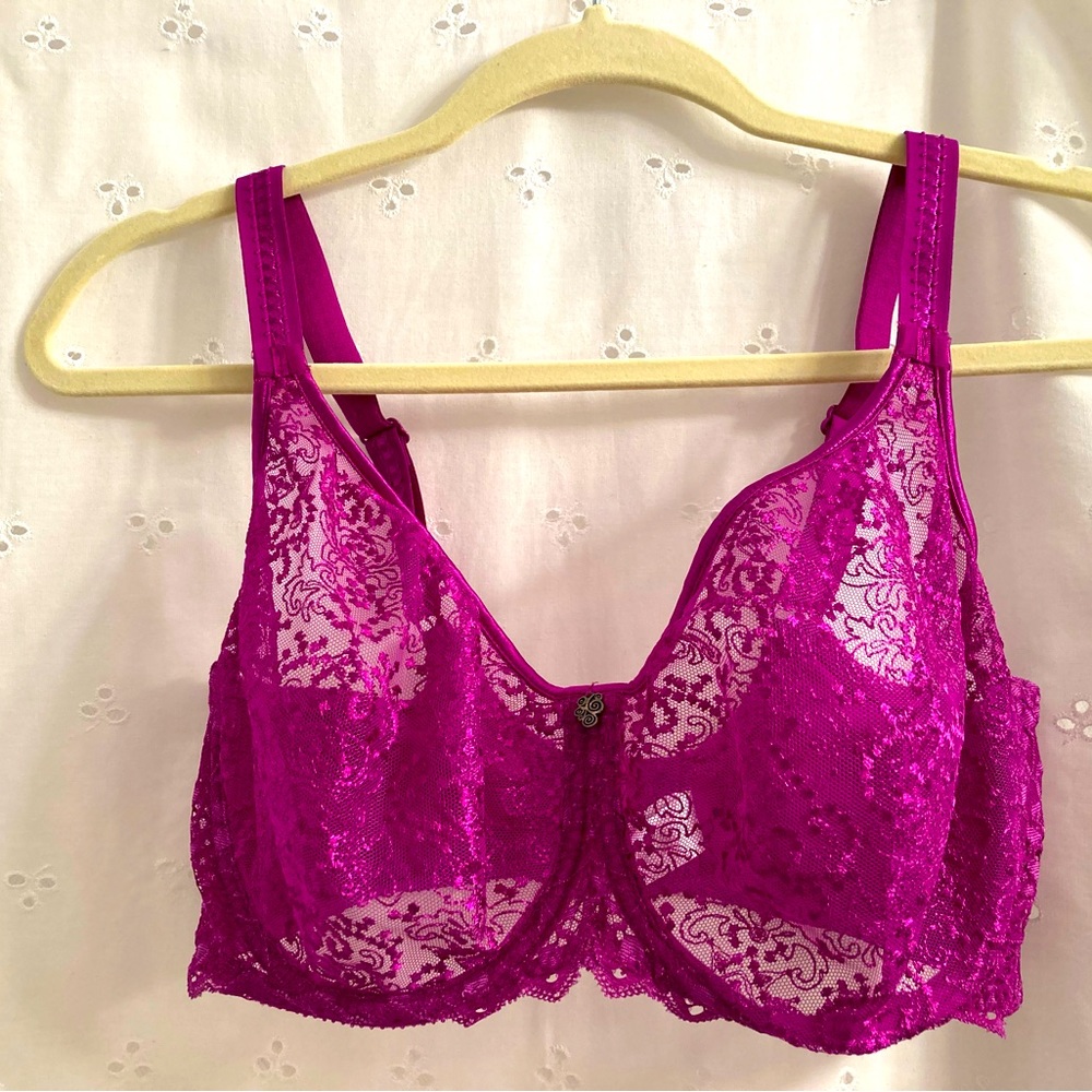Empreinte Cassiopee Full Cup Bra in Fuschia Size 32F